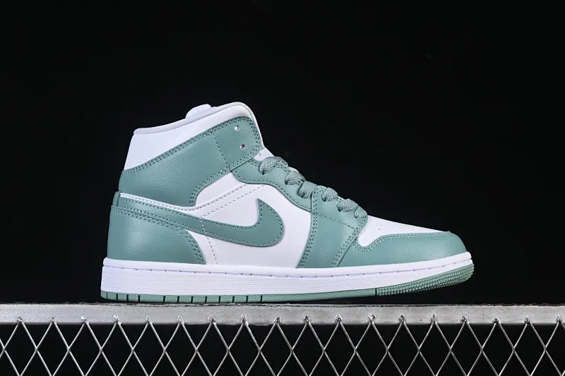 All categories Air Jordan Jordan series basketball shoes Air Jordan 1 Mid G version pure original Air Jordan 1 Mid "Jade Smoke" AJ1 Joe 1 smoke gray jade BQ6472-138